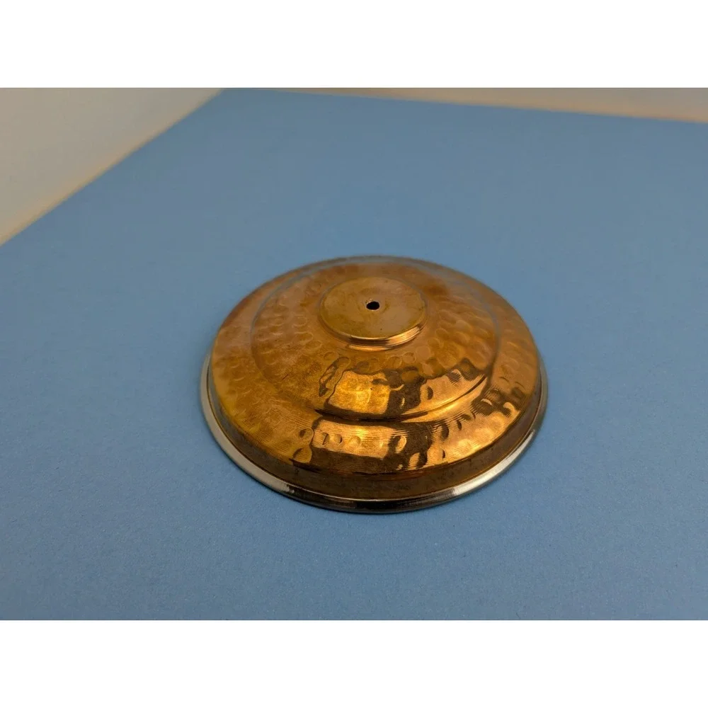 Vintage India Hammered Copper Pot Pan Lid 5.5 Inch
